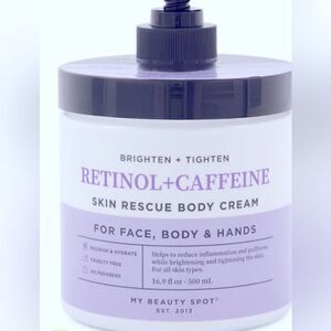 🛍️My beauty Spot Retinol plus Caffeine Skin Rescue Body Cream 16.9 fl OZ 💥